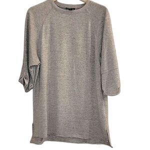New Look 3/4 sleeve Women's Size S grey comfy loose flowy shirt